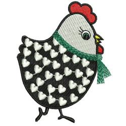 Diseño Para Bordado Angola Pollo 9 Cm