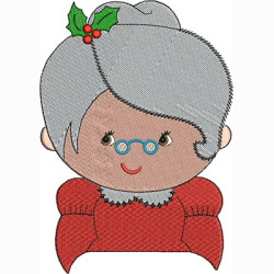 Embroidery Design Mother Noel Medium Body