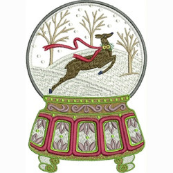 Diseño Para Bordado Bola De La Navidad Del Reno