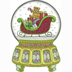 Diseño Para Bordado Bola De La Navidad Trineo