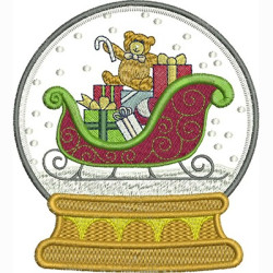 Diseño Para Bordado Bola De La Navidad Trineo
