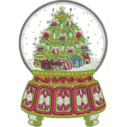 Embroidery Design Snow Ball Christmas Tree