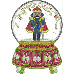 Embroidery Design Snow Ball Christmas Soldier
