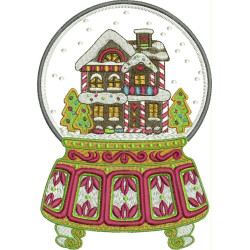 Embroidery Design Snow Ball House Of Sweets