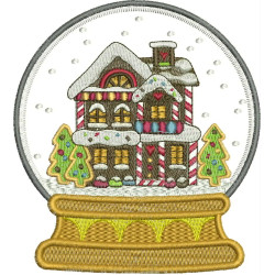 Embroidery Design Snow Ball House Of Sweets 2