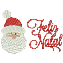 Diseño Para Bordado Santa Feliz Navidad Pt