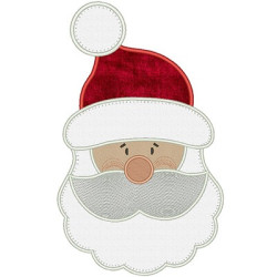 Embroidery Design Face Of Santa Claus Applied Big