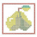 CHRISTMAS CROSS POINT PEAR CROSS STITCH