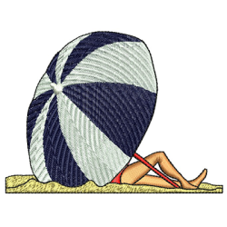 Embroidery Design Guard Sun  Beach