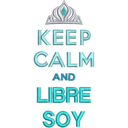 Embroidery Design Keep Calm Libre Soy