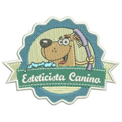 Matriz De Bordado Escudo Esteticista Canino