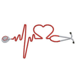 Diseño Para Bordado Diagnóstico Cardiaca