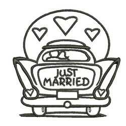Embroidery Design Just Married