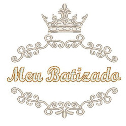 Matriz De Bordado Moldura Meu Batizado 1