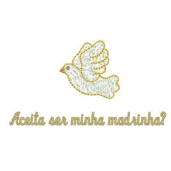 Diseño Para Bordado Aceita Ser Mi Godmother? Pt