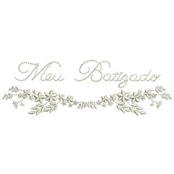 Embroidery Design My Baptized Floral Pt