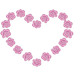 Diseño Para Bordado Marco Corazon 12 Cm