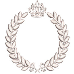 Diseño Para Bordado Rama Con La Corona 10 Cm