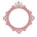 Frame With Crown 8cm Frame With Flowers