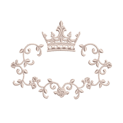 Diseño Para Bordado Marco Con La Corona 10 Cm