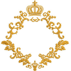 FRAME DAMASK WITH CROWN