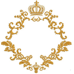 FRAME DAMASK WITH CROWN 20CM PROVENCE