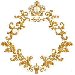 FRAME DAMASK WITH CROWN 20CM