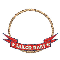 Matriz De Bordado Moldura Marinheiro Sailor Baby