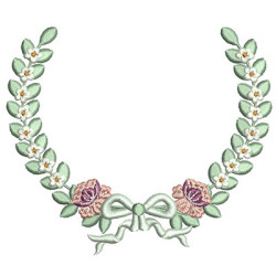 Embroidery Design Floral Frame 3