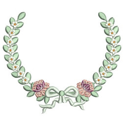 Matriz De Bordado Moldura Floral 3