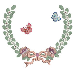 Embroidery Design Floral Frame 4