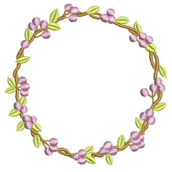 Diseño Para Bordado Arco Floral 9 Cm