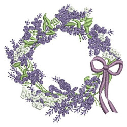 Matriz De Bordado Moldura Lavanda