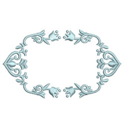 Embroidery Design Moldura Azul 12