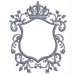 Diseño Para Bordado Marco Escudo Con La Corona