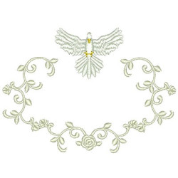 Embroidery Design Frame With Divine 10 Cm