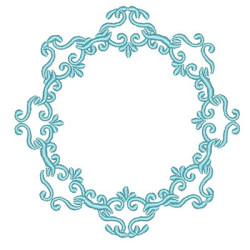 Embroidery Design Floral Frame 6