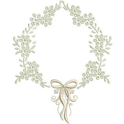 Embroidery Design Frame With Lace 13 Cm