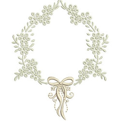 Embroidery Design Frame With Lace 10 Cm