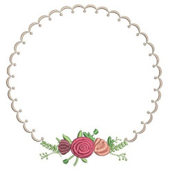 Diseño Para Bordado Marco Con Las Rosas