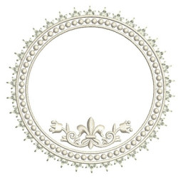 Diseño Para Bordado Marco Delicado Con Las Flores 1