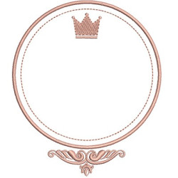 Embroidery Design Frame With Crown