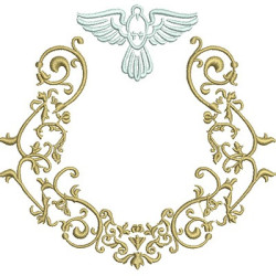 Diseño Para Bordado Marco Con Provenzal Divino 12 Cm