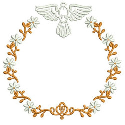 Diseño Para Bordado Marco Divino Con Las Flores
