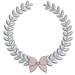 Embroidery Design Acacias Frame With Lace