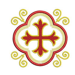 Embroidery Design Frame With Cross