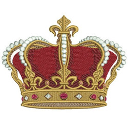 Embroidery Design Crown Full 14 Cm