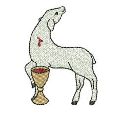 Diseño Para Bordado Agnus Dei