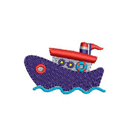 Matriz De Bordado Barco 3 Cm
