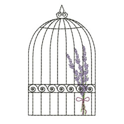 Embroidery Design Cage With Lavender